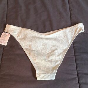 NWT Lululemon Seersucker Skimpy Mid Rise Bikini Bottom Sheer Blue